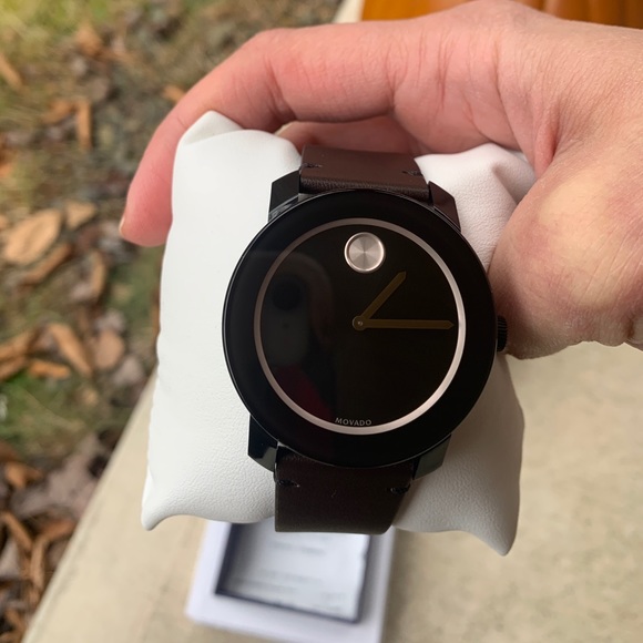 Movado Other - Authentic MOVADO BOLD 42mm Stainless leather watch